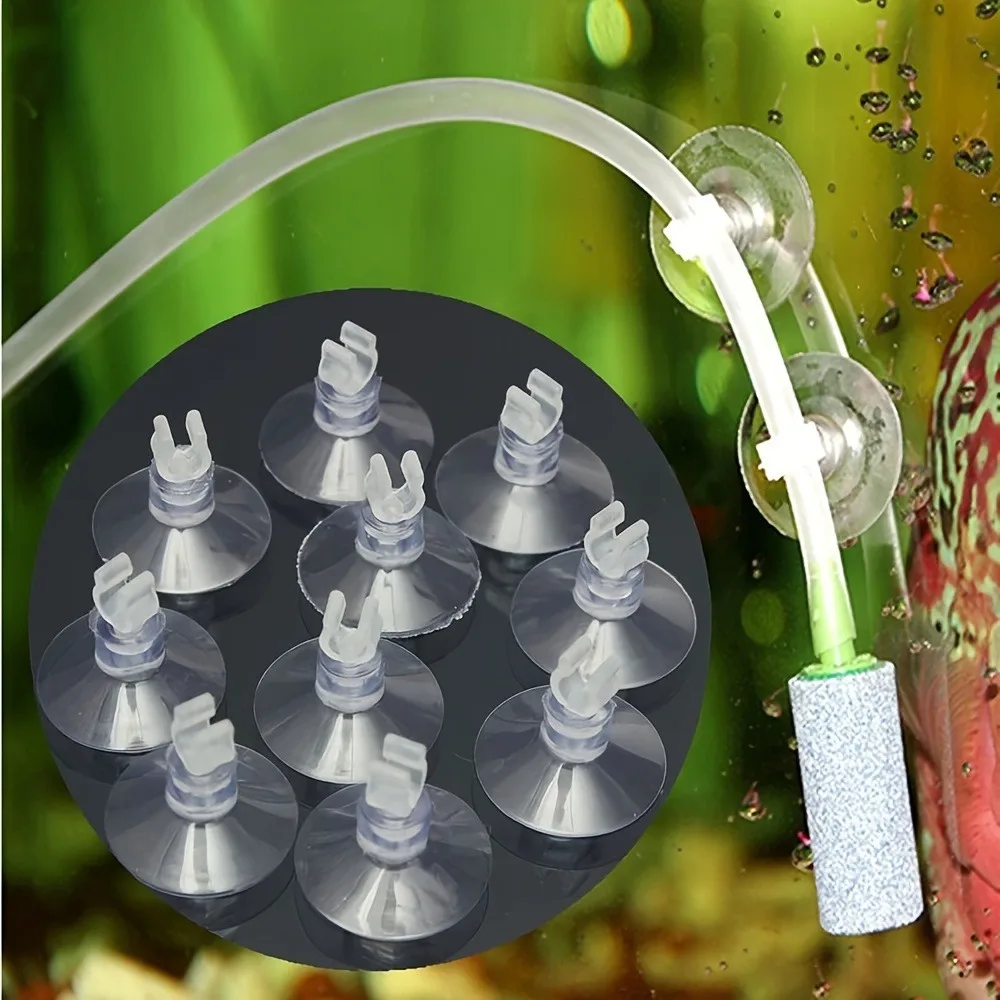 Aquaculture Aerator Pump - 10 ventouses en caoutchouc pour aquarium,